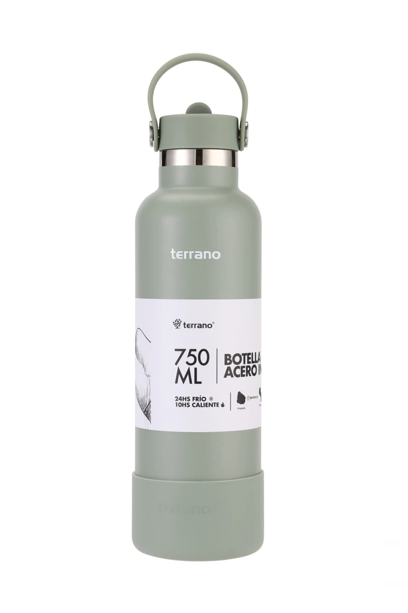 BOTELLA TERMICA TERRANO 750ML PICO + BOTA VERDE OLIVA