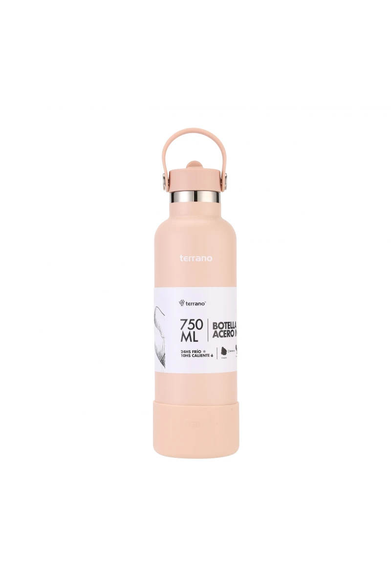 BOTELLA TERMICA TERRANO 750ML PICO + BOTA ROSADO