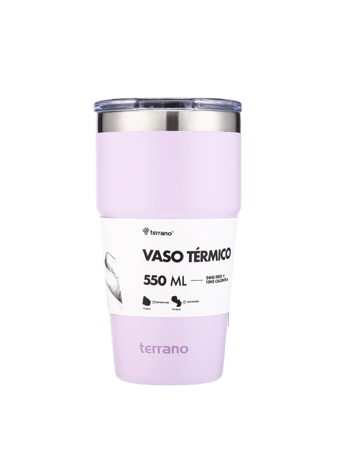 VASO TERRANO NO DROPS 550ML LILA