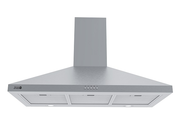 CAMPANA EXTRACTORA JAM 90CM INOX 90A15-3VEL/LUZ LED-900M3/H-FILTRO DE CARBON