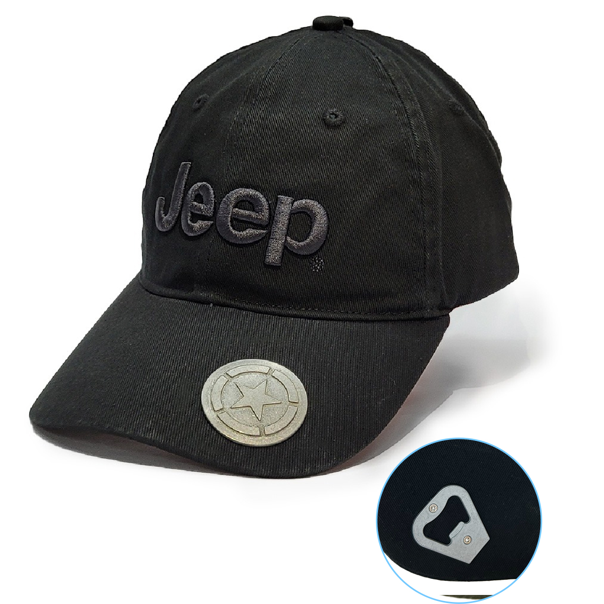 KEPI JEEP NEGRO C/ ABRIDOR AUN23017BLACK 