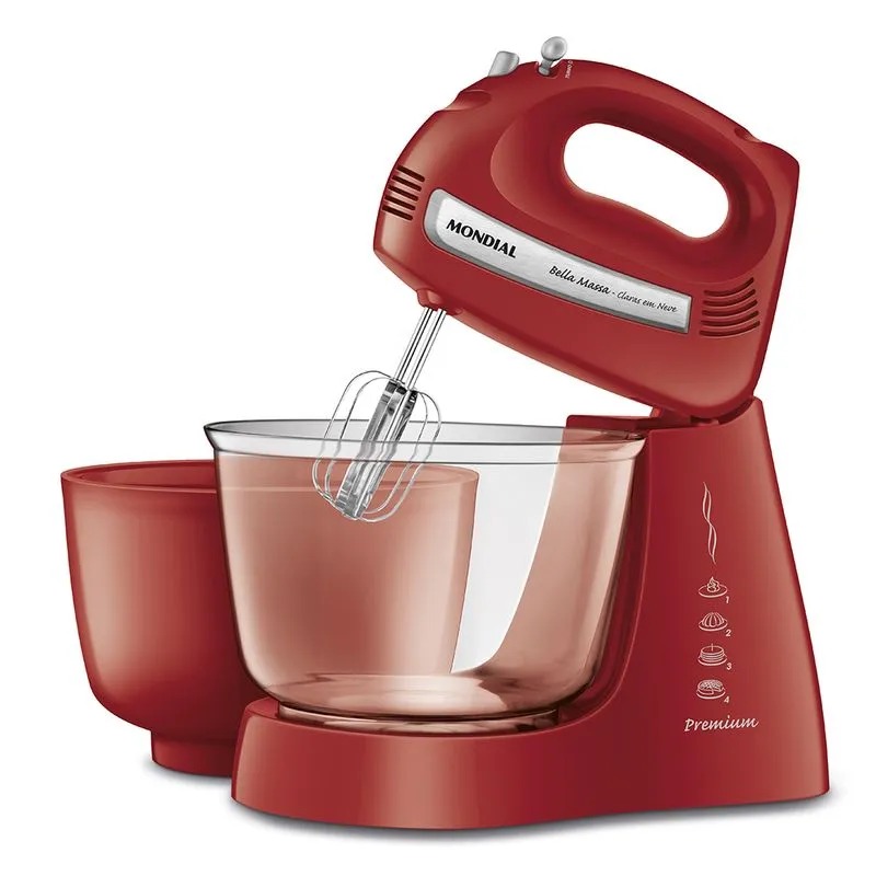 BATIDORA MONDIAL BELLA MASSA PREMIUM  CLARAS EN NIEVE  4 VELOCIDAD / 2 TIGELAS