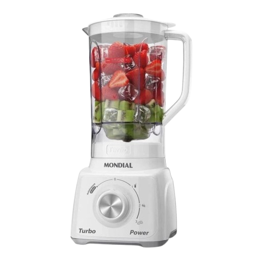 LICUADORA TURBO POWER - WHITE MONDIAL 3 VELOCIDADES - 2,2L.