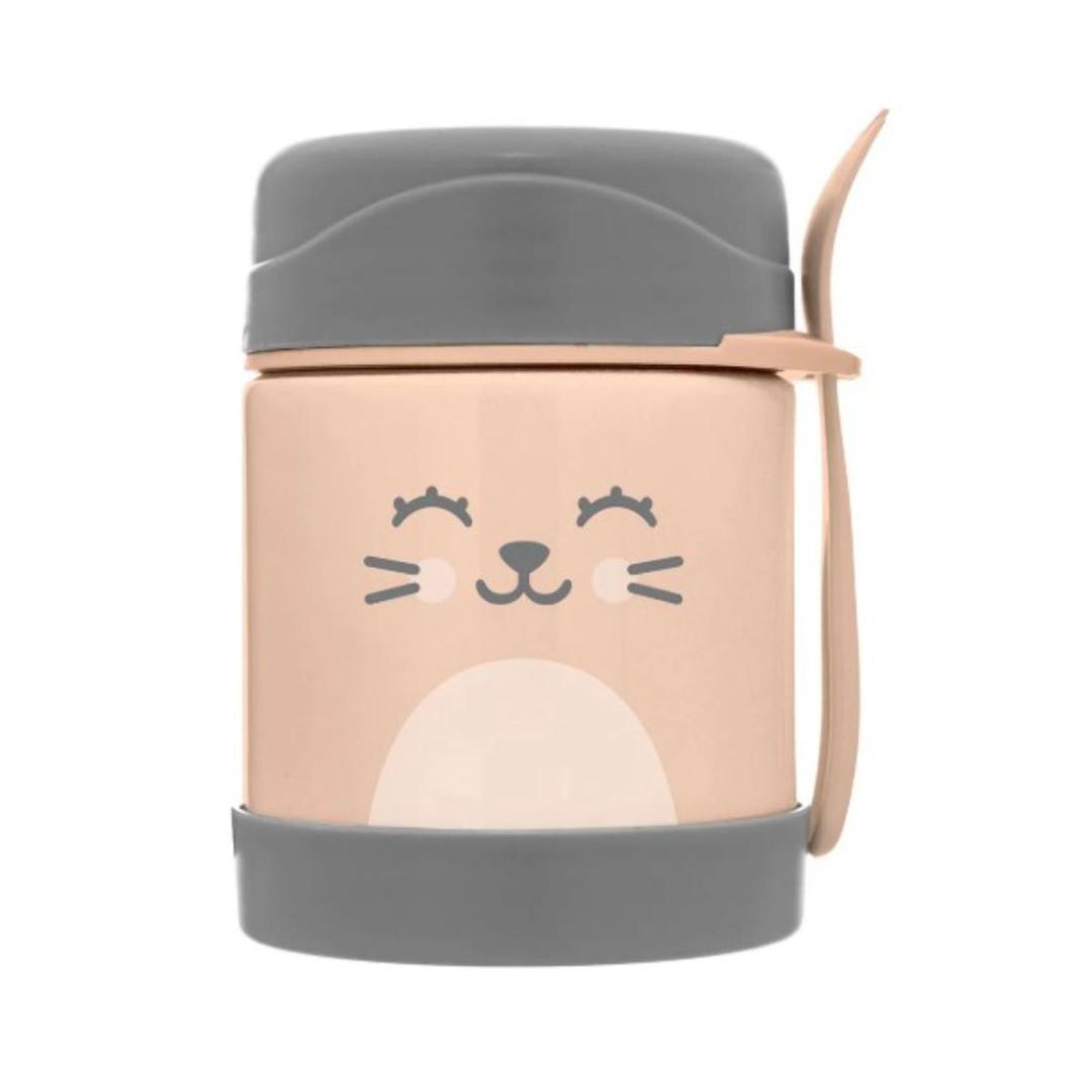 POTE TERMICO ANTIDERRAME 320ML C/DISEÑO GATITO CORAL BUB18857