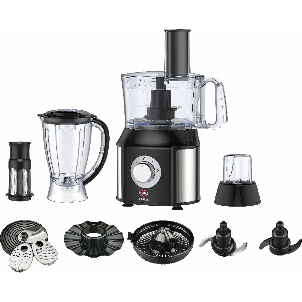 MULTIPROCESADOR TOKYO MICHEF PRO 1.500LTS EDTPRMICHEFPRO-N 10 ACCESORIOS 6 EN 1 T2367