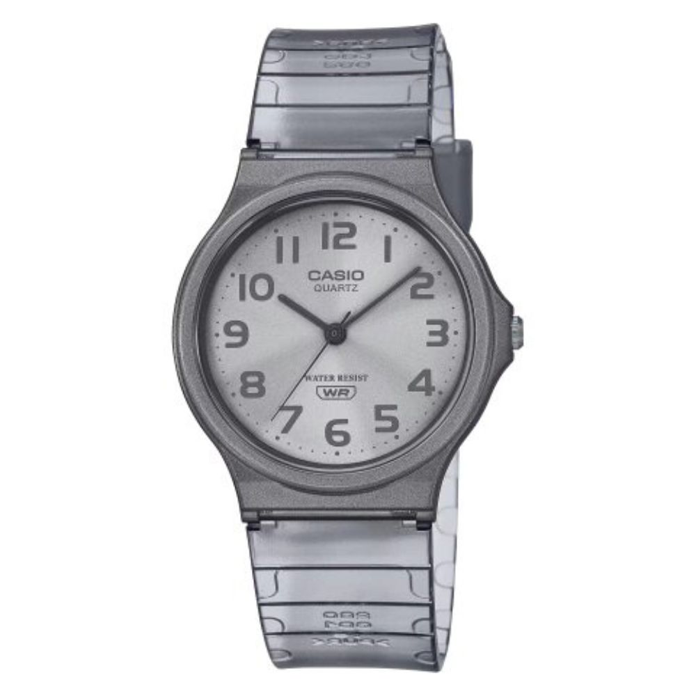 RELOJ CASIO UNISEX GRIS TRANSLUCIDO MQ-24S-8BDF
