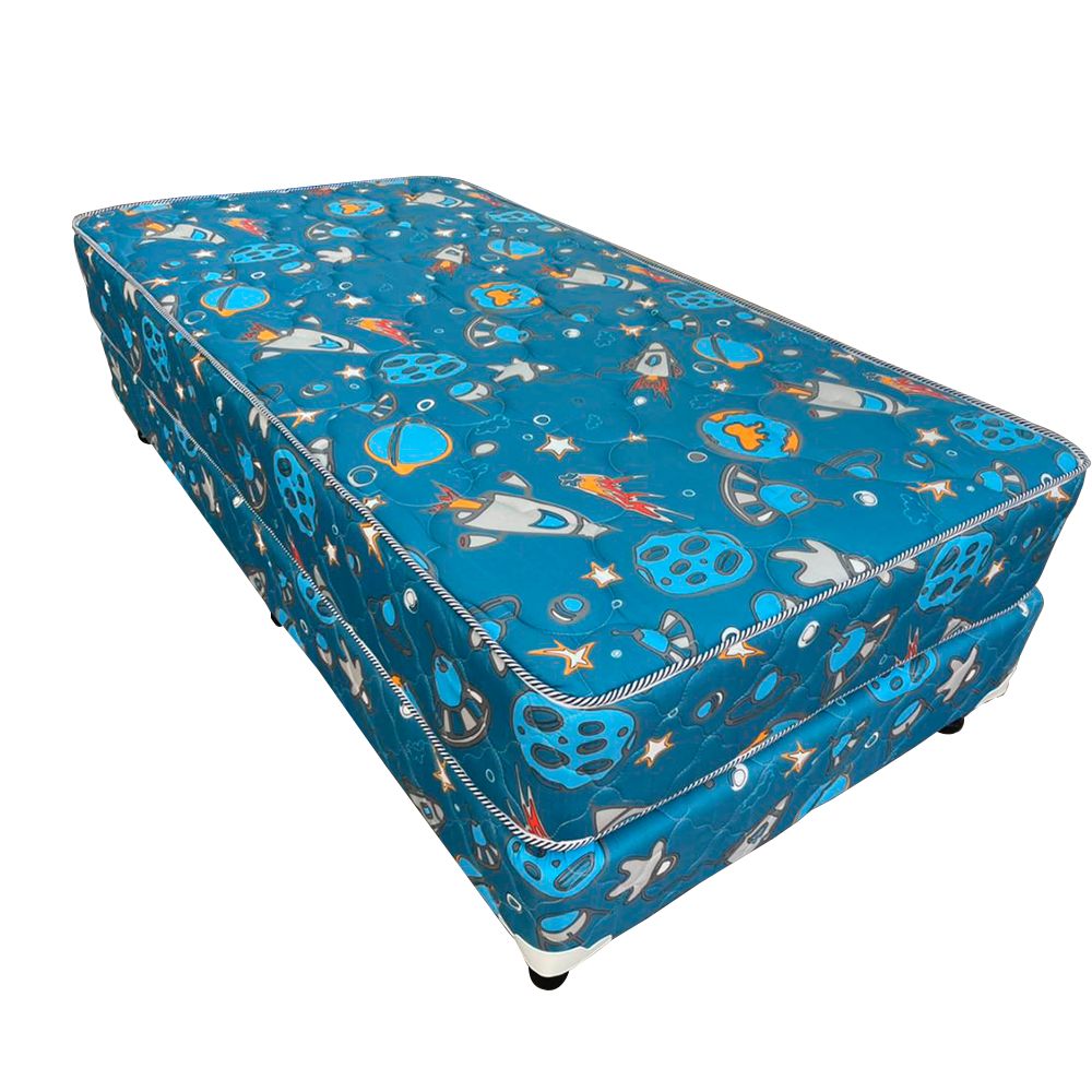 CAMA INMAPOL 100X190 FLEX NEO INFANTIL AZUL DISEÑO ACTUAL
