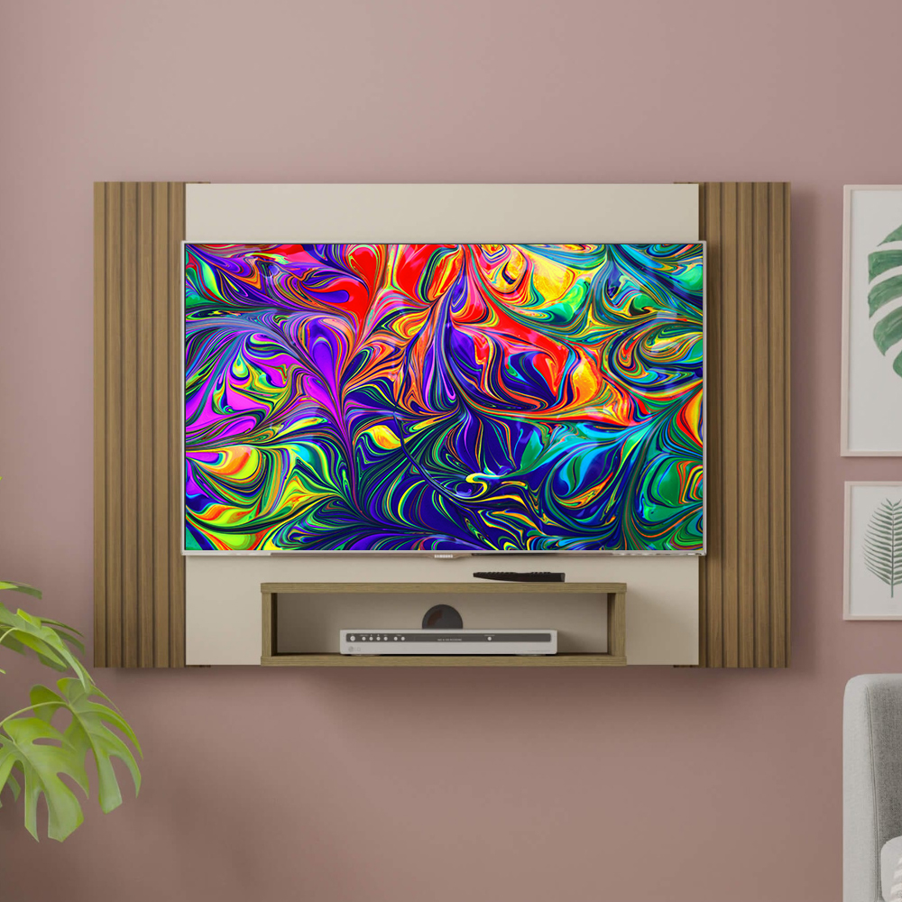PANEL CINE MOVELMAX P/ TV 47” PINO/OFF WHITE 