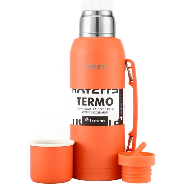 TERMO TERRANO 1LT CON MANIJA CORAL