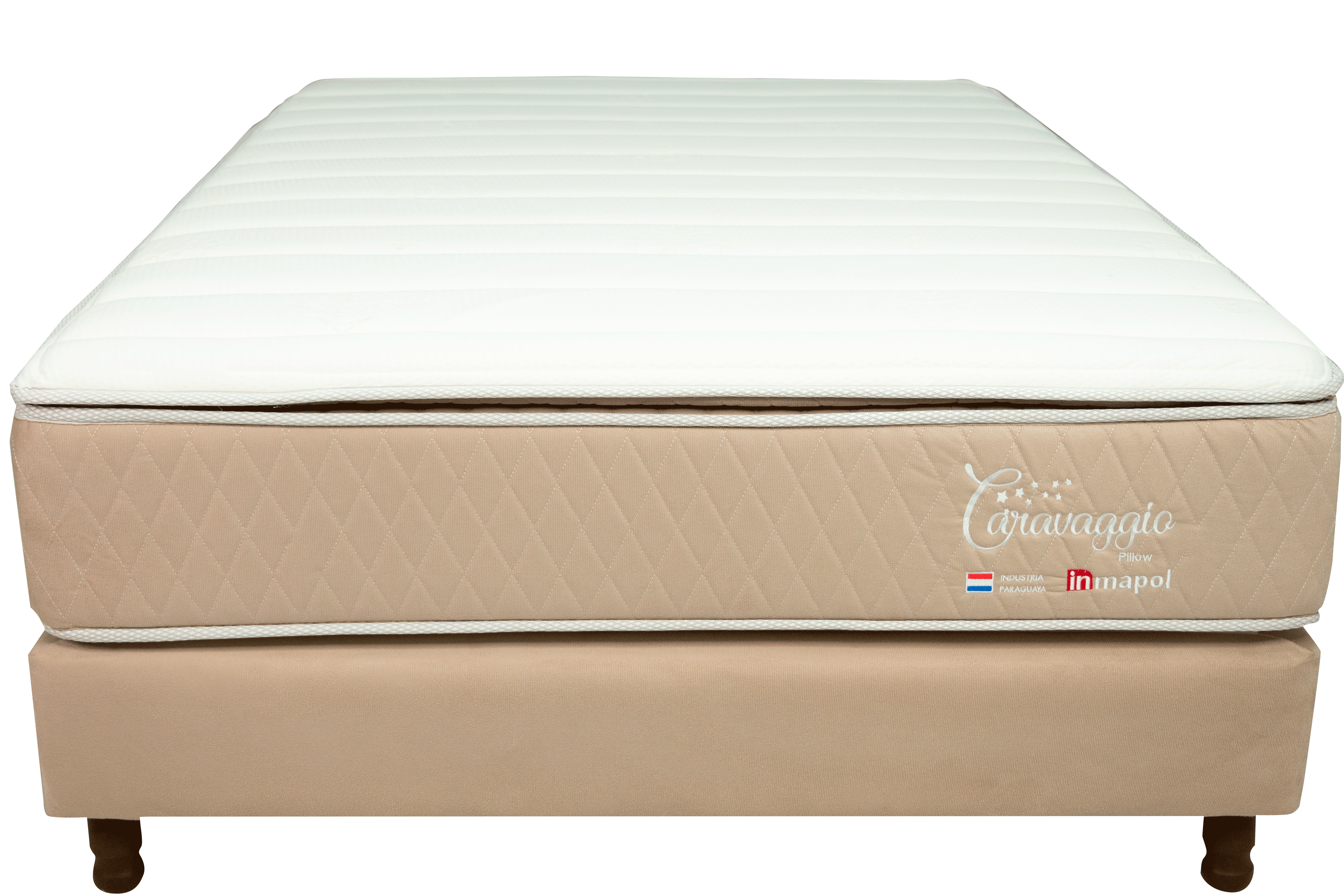 BASE C/COLCHON 140X190 CARAVAGGIO PILLOW BEIGE INMAPOL